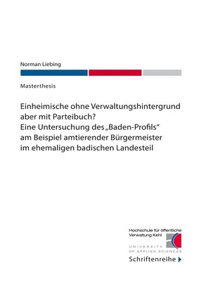 cover image of Einheimische ohne Verwaltungshintergrund aber mit Parteibuch?